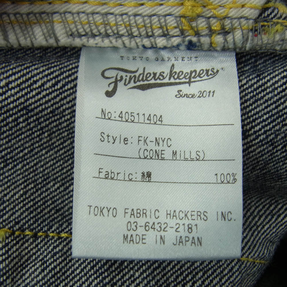 ファインダーズキーパーズ 40511404 FK-NYC CONEMILLS デニムパンツ インディゴブルー系 M【中古】