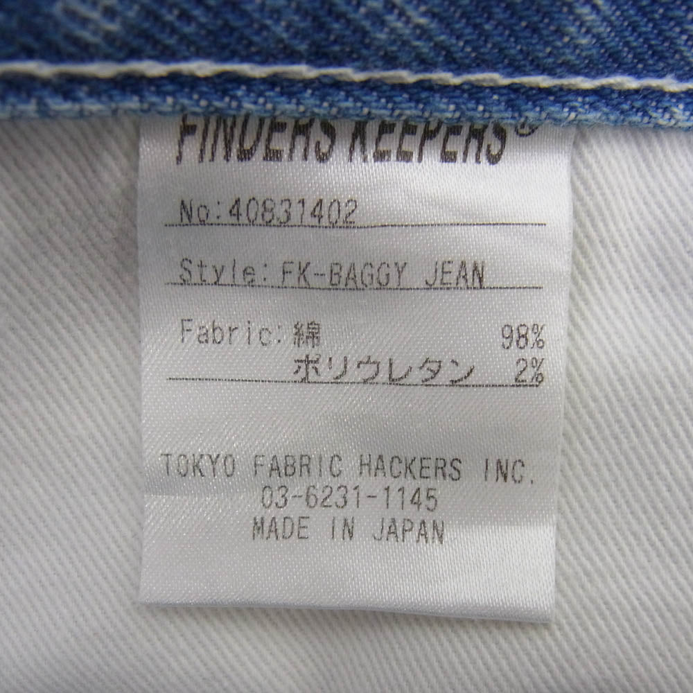 ファインダーズキーパーズ 40831402 FK-BAGGY JEAN デニムパンツ ライトブルー系 M【中古】