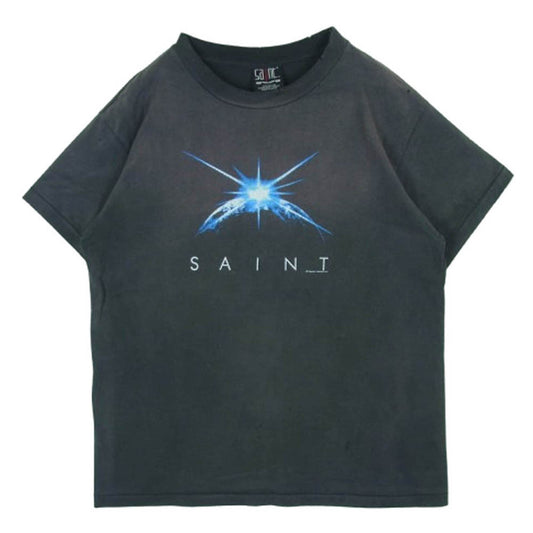 SAINT MICHAEL セントマイケル SM-S23-0000-005 SS TEE PAIN BLACK ヴィンテージ加工 半袖 Tシャツ グレー系 S【中古】