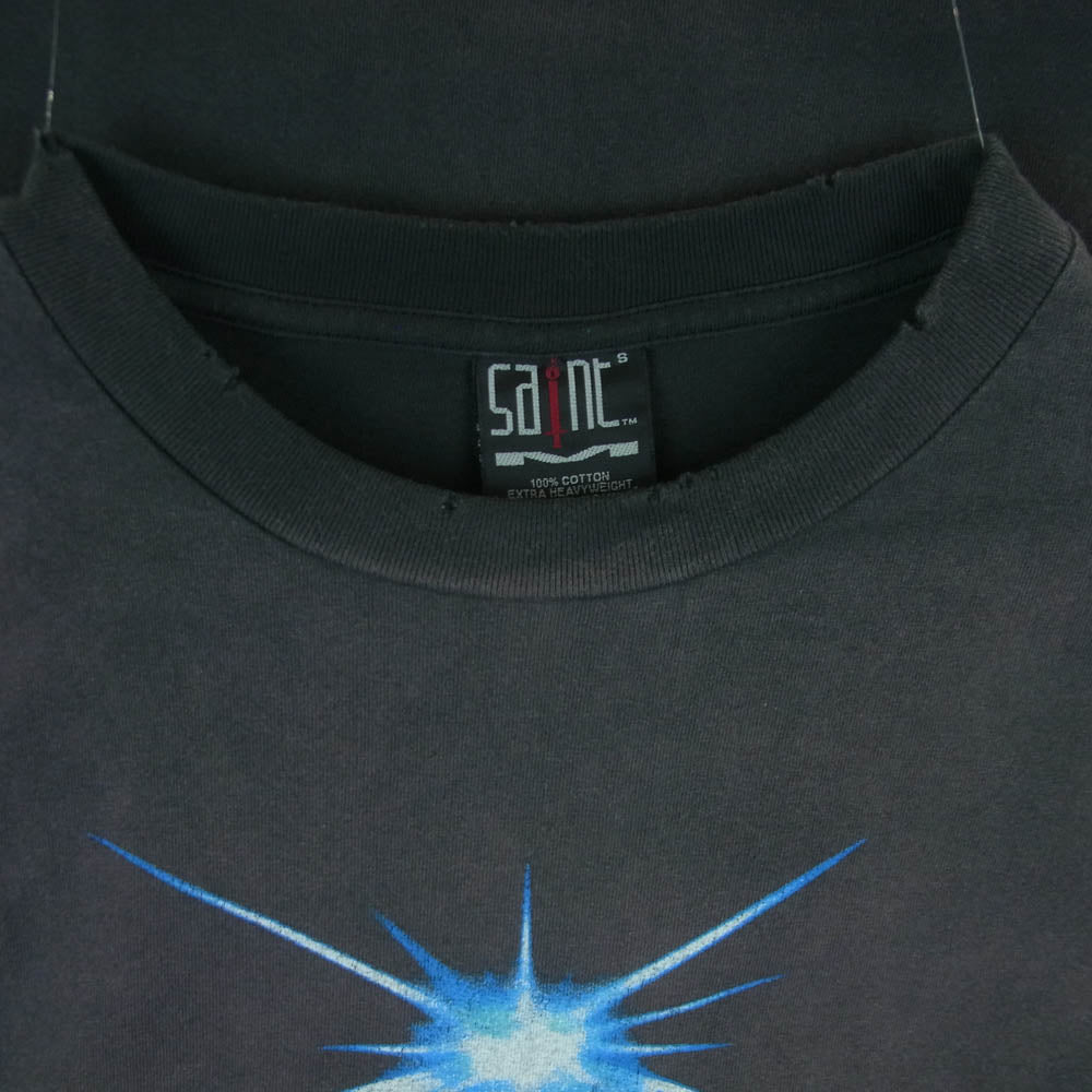 SAINT MICHAEL セントマイケル SM-S23-0000-005 SS TEE PAIN BLACK ヴィンテージ加工 半袖 Tシャツ グレー系 S【中古】