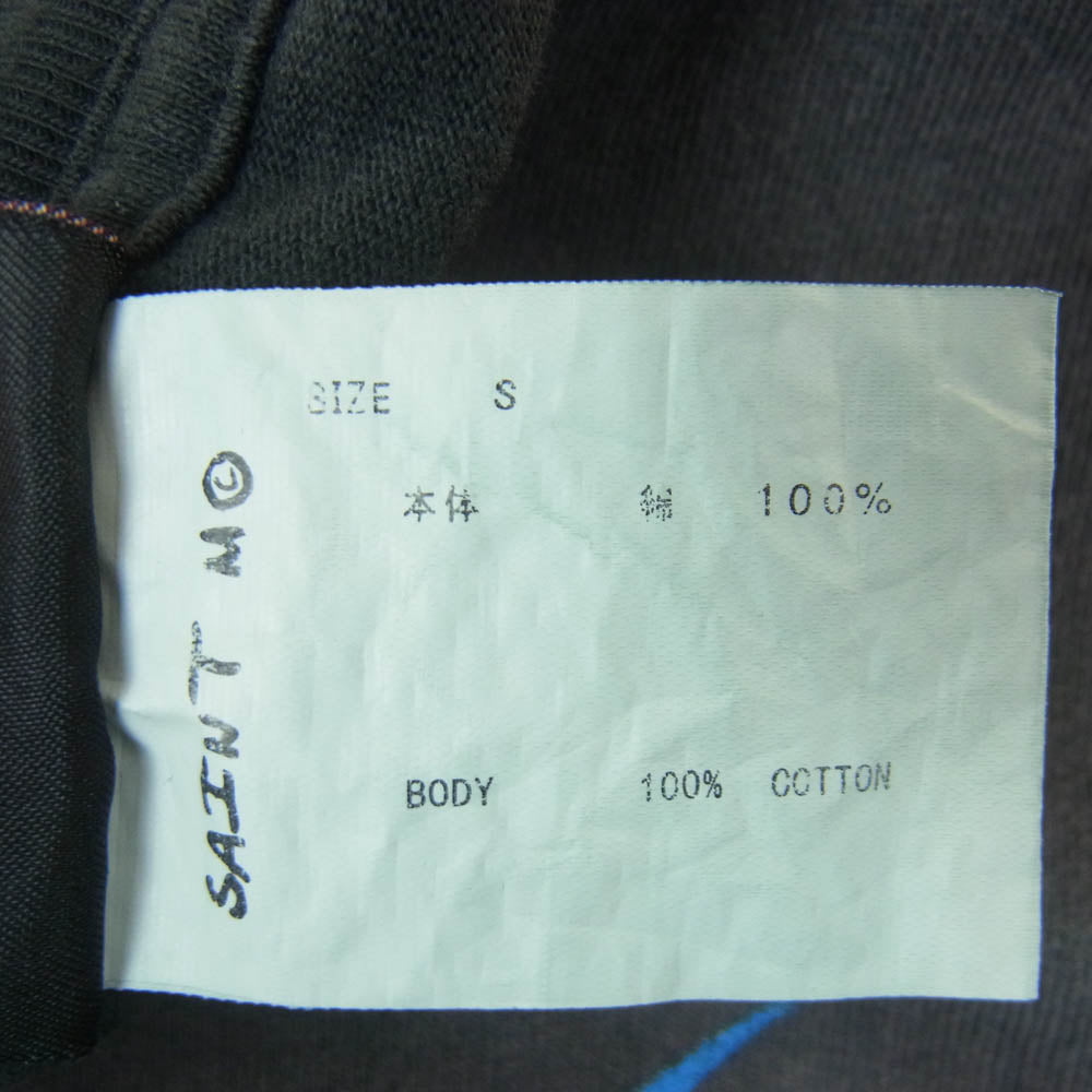 SAINT MICHAEL セントマイケル SM-S23-0000-005 SS TEE PAIN BLACK ヴィンテージ加工 半袖 Tシャツ グレー系 S【中古】