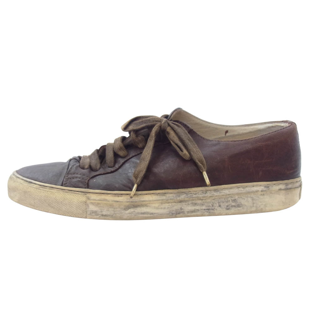 Y's Yohji Yamamoto ワイズ ヨウジヤマモト レザー ローカット スニーカー ブラウン系 42【中古】