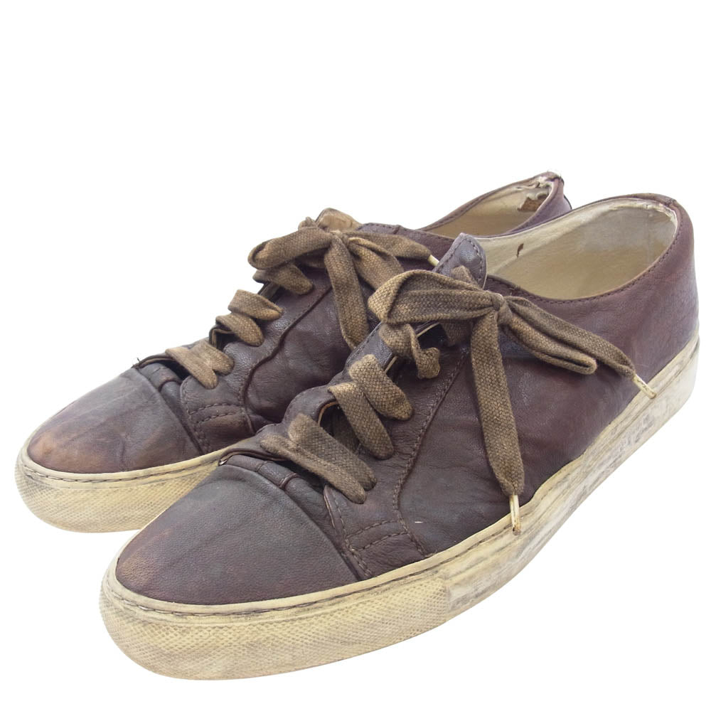 Y's Yohji Yamamoto ワイズ ヨウジヤマモト レザー ローカット スニーカー ブラウン系 42【中古】