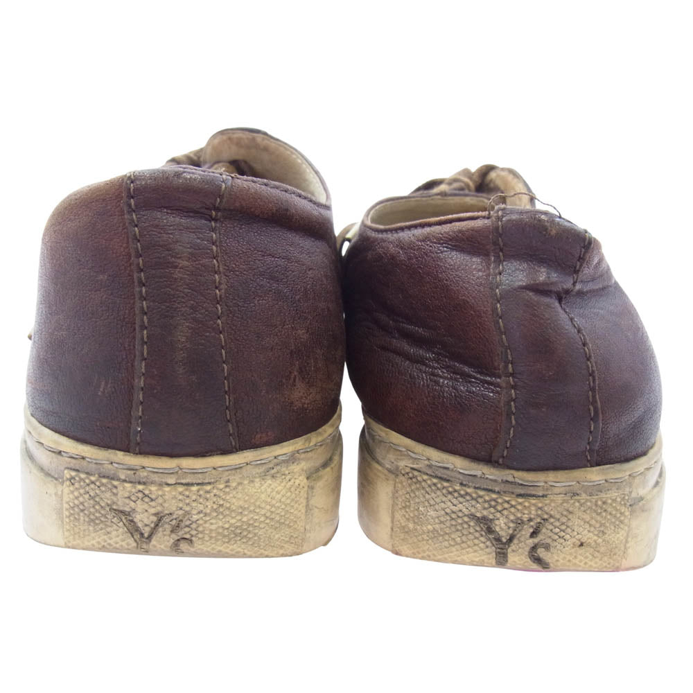 Y's Yohji Yamamoto ワイズ ヨウジヤマモト レザー ローカット スニーカー ブラウン系 42【中古】