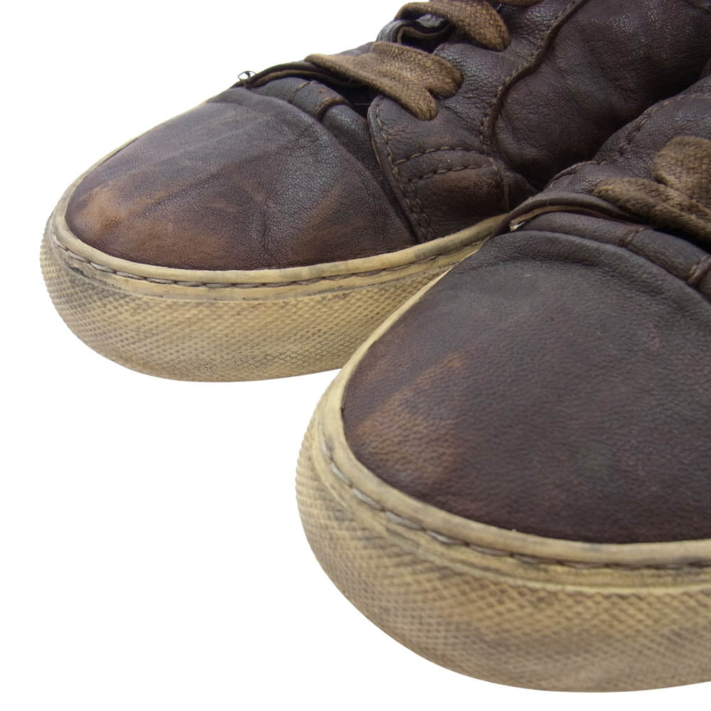 Y's Yohji Yamamoto ワイズ ヨウジヤマモト レザー ローカット スニーカー ブラウン系 42【中古】