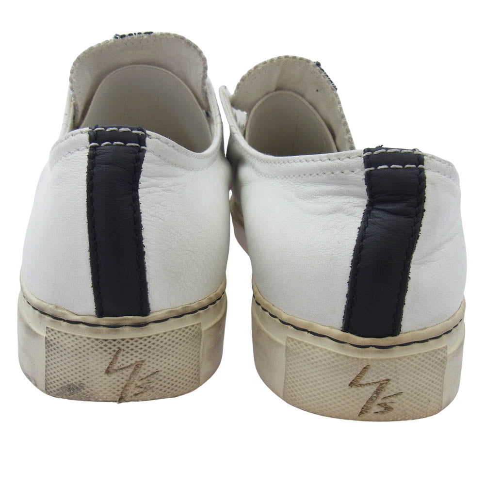Y's Yohji Yamamoto ワイズ ヨウジヤマモト スリッポン ローカット スニーカー ホワイト ホワイト系 40【中古】