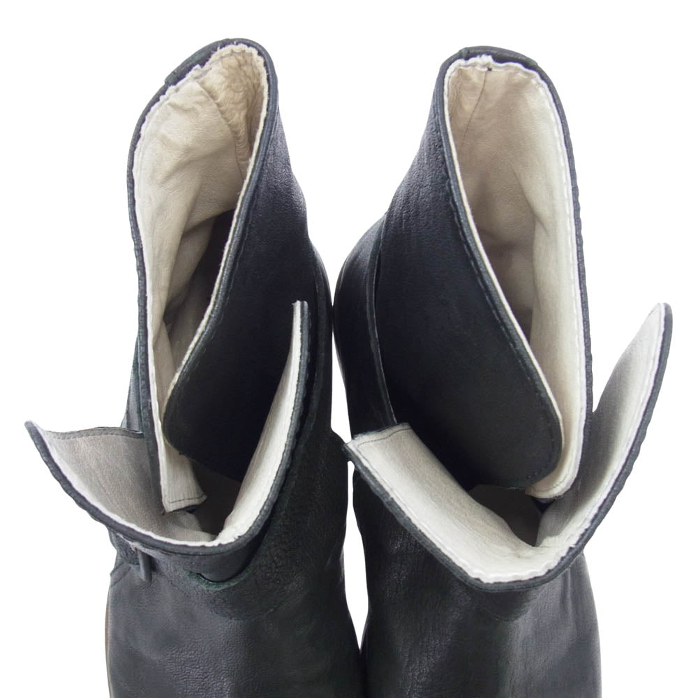 Y's Yohji Yamamoto ワイズ ヨウジヤマモト イタリア製 レザー ストラップ ブーツ ブラック系 41【中古】