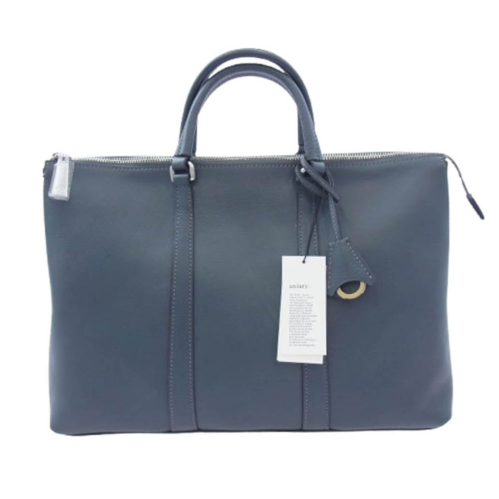 aniary アニアリ 07-01005 Shrink Leather シュリンクレザー ブリーフケース ビジネスバッグ グレー系【新古品】【未使用】【中古】