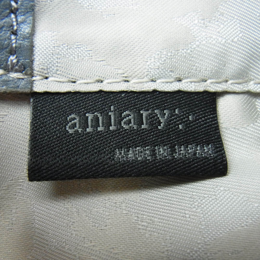 aniary アニアリ 07-01005 Shrink Leather シュリンクレザー ブリーフケース ビジネスバッグ グレー系【新古品】【未使用】【中古】