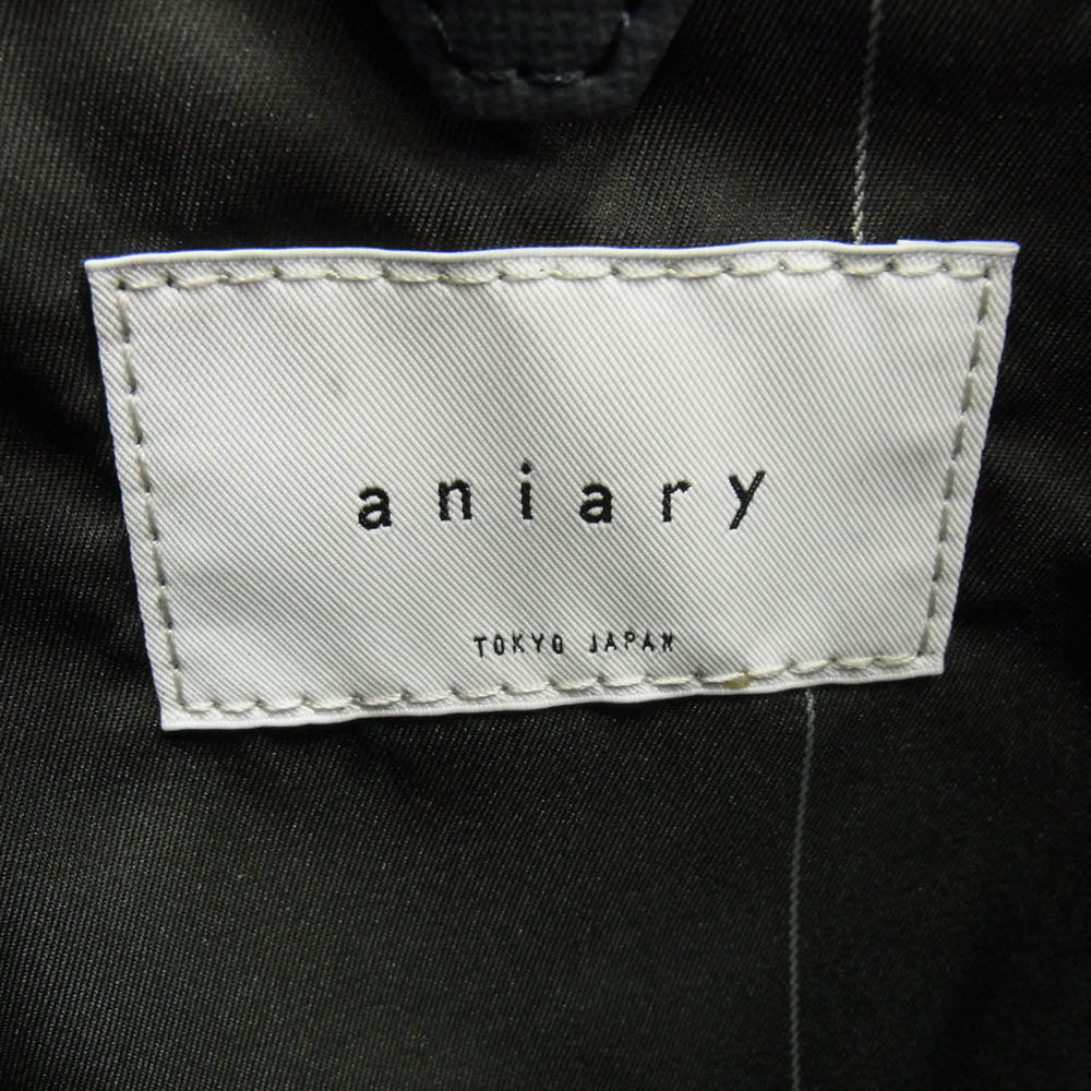 aniary アニアリ 34-02000 G-Film Leather ジーフィルム レザー トートバッグ ネイビー系【新古品】【未使用】【中古】