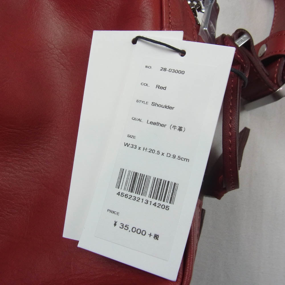 aniary アニアリ 28-03000 Riality Leather レザー ショルダーバッグ レッド系【新古品】【未使用】【中古】