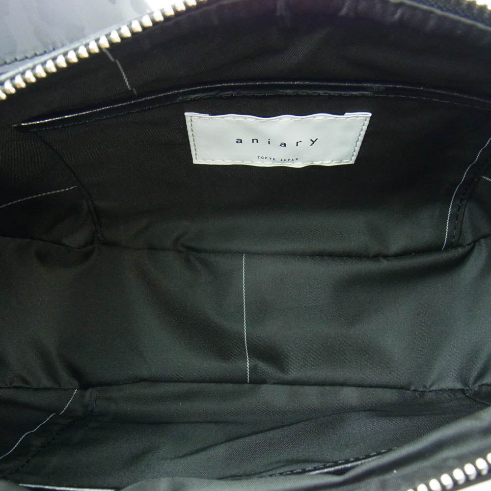 aniary アニアリ 35-03000 C-Film Leather レザー ショルダーバッグ ブラック系【新古品】【未使用】【中古】
