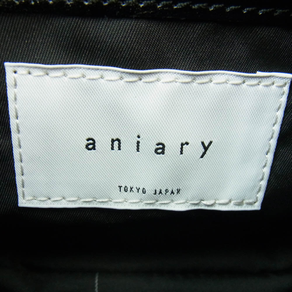 aniary アニアリ 35-03000 C-Film Leather レザー ショルダーバッグ ブラック系【新古品】【未使用】【中古】