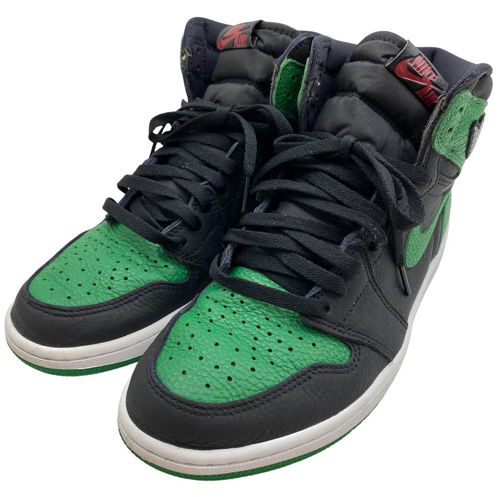 NIKE ナイキ 555088-030 Air Jordan 1 Retro High OG Black Pine Green AJ1 エアジョーダン1 レトロ ハイカットスニーカー ブラック系 グリーン系 27cm【中古】