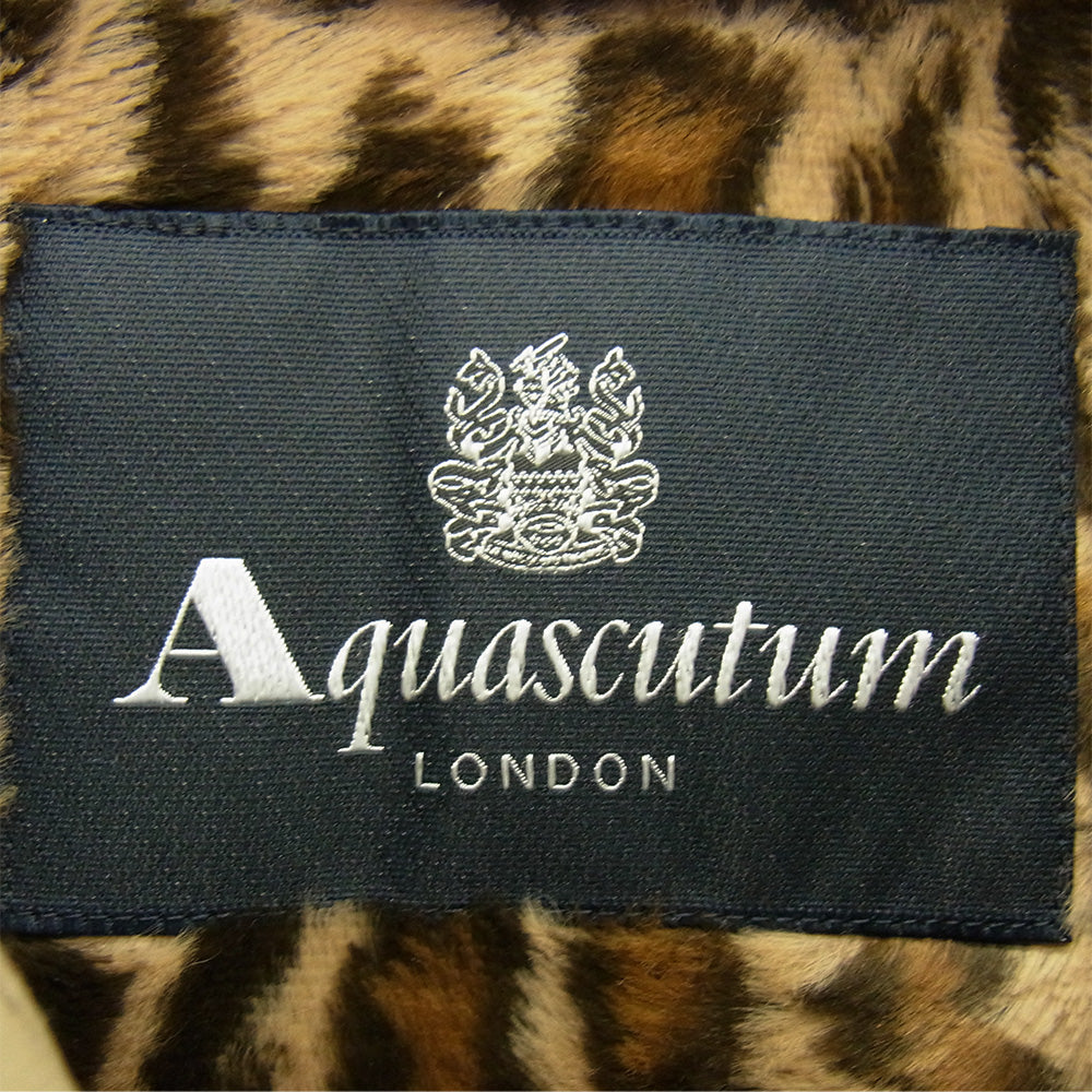 Aquascutum アクアスキュータム レオパード柄ライナー付き トレンチ コート ベージュ系 6【中古】