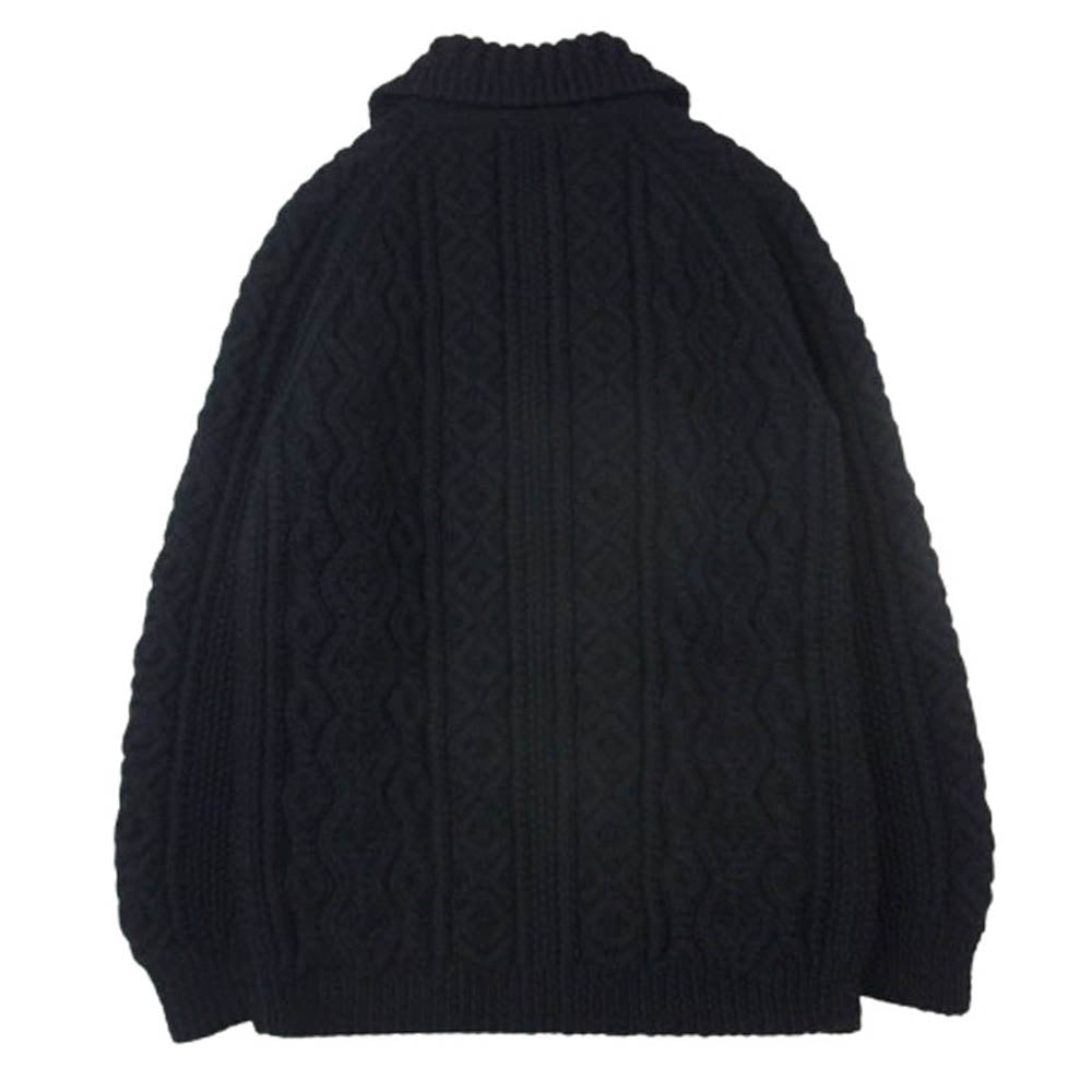 INVERALLAN インバーアラン 茶タグ 3A ウール カーディガン ブラック系【中古】