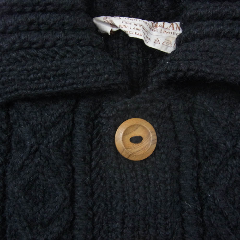 INVERALLAN インバーアラン 茶タグ 3A ウール カーディガン ブラック系【中古】