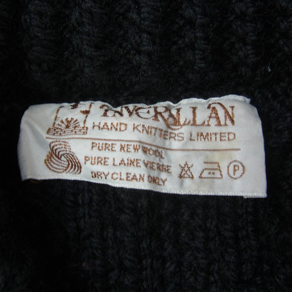 INVERALLAN インバーアラン 茶タグ 3A ウール カーディガン ブラック系【中古】