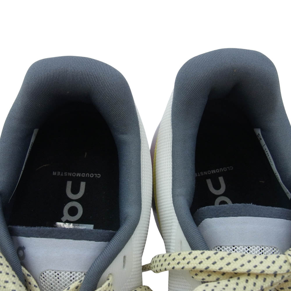 ON オン 3wf30793072 Cloudmonster 2 exclusive クラウドモンスター 2 ランニングシューズ　スニーカー ホワイト系 24cm【極上美品】【中古】