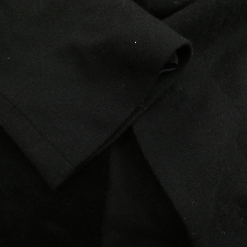 BLACK COMME des GARCONS ブラックコムデギャルソン 17AW 1T-J019 ウールフラノ ドッキング フリルギャザー コート ブラック系 S【中古】