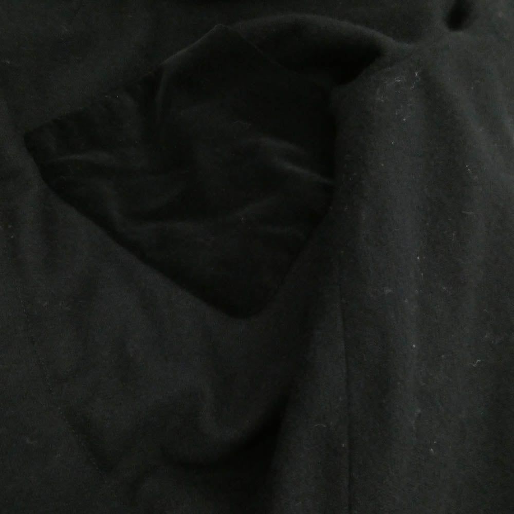 BLACK COMME des GARCONS ブラックコムデギャルソン 17AW 1T-J019 ウールフラノ ドッキング フリルギャザー コート ブラック系 S【中古】