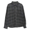 Supreme シュプリーム 23SS basket weave plaid shirt バスケット ウィーブ チェック 長袖シャツ モスグリーン系 M【中古】