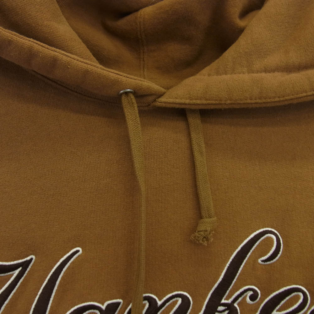 Supreme シュプリーム 22AW × New York Yankees ニューヨーク ヤンキース Kanji Hooded Sweatshirt カンジ フーディー スウェットシャツ プルオーバーパーカー ブラウン系 XL【中古】