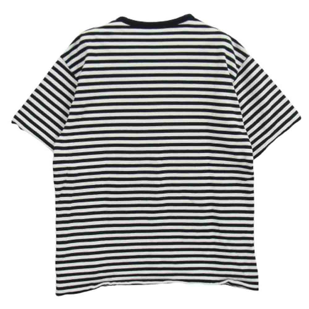 THE NORTH FACE ノースフェイス NT32253 S/S Multi Border Tee ショートスリーブマルチボーダーティー 半袖 ボーダー カットソー Tシャツ ブラック系 ホワイト系 L【中古】