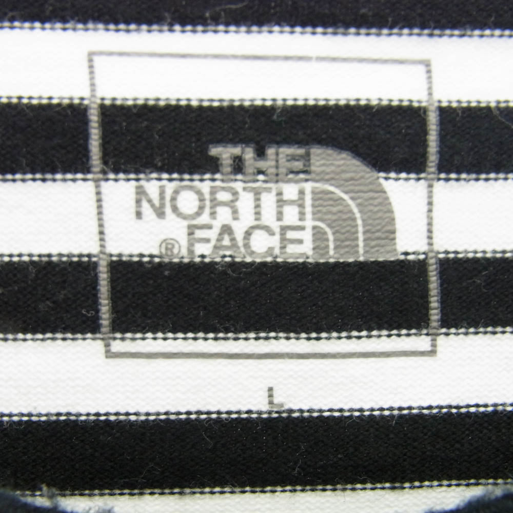 THE NORTH FACE ノースフェイス NT32253 S/S Multi Border Tee ショートスリーブマルチボーダーティー 半袖 ボーダー カットソー Tシャツ ブラック系 ホワイト系 L【中古】