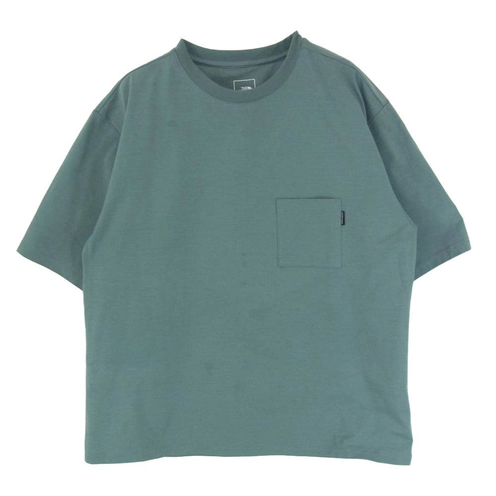 THE NORTH FACE ノースフェイス NT12268 S/S Airy Pocket Tee ショートスリーブエアリーポケットティー 半袖 Tシャツ ターコイズ系 L【中古】