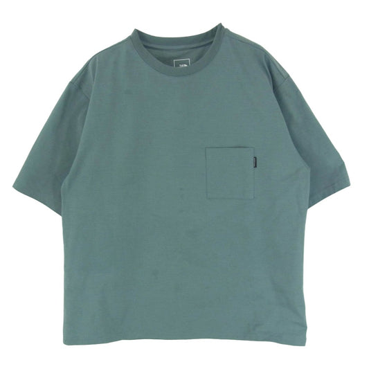 THE NORTH FACE ノースフェイス NT12268 S/S Airy Pocket Tee ショートスリーブエアリーポケットティー 半袖 Tシャツ ターコイズ系 L【中古】