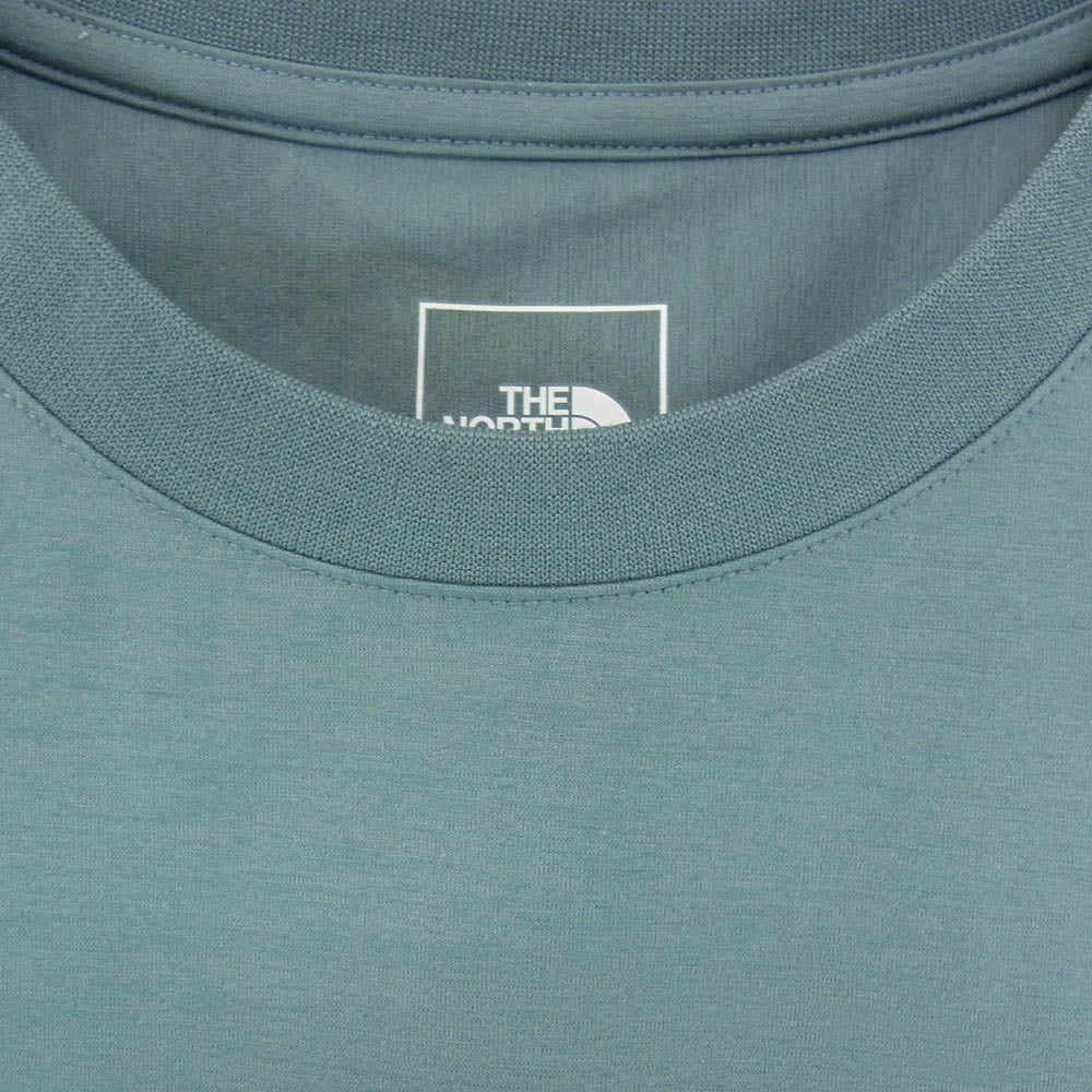THE NORTH FACE ノースフェイス NT12268 S/S Airy Pocket Tee ショートスリーブエアリーポケットティー 半袖 Tシャツ ターコイズ系 L【中古】