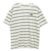 THE NORTH FACE ノースフェイス NT12396 S/S FREE RUN BORDER CREW ショート スリーブ ランボーダー クルー 半袖 ボーダー カットソー Tシャツ ホワイト系 L【中古】