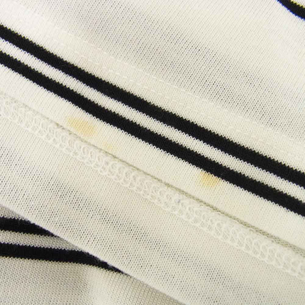 THE NORTH FACE ノースフェイス NT12396 S/S FREE RUN BORDER CREW ショート スリーブ ランボーダー クルー 半袖 ボーダー カットソー Tシャツ ホワイト系 L【中古】