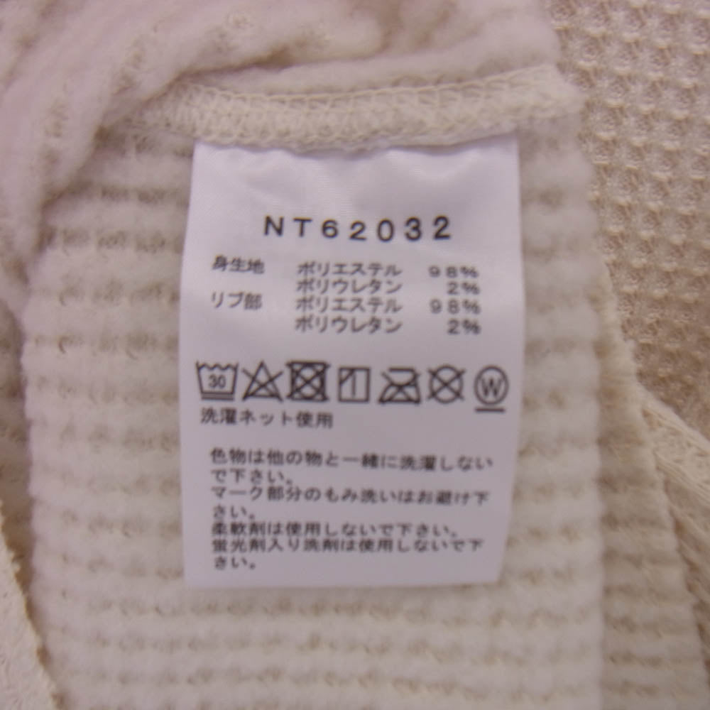 THE NORTH FACE ノースフェイス NT62032 L/S Warm Waffle Crew ロングスリーブウォームワッフルクルー 長袖 サーマル カットソー オフホワイト系 L【中古】