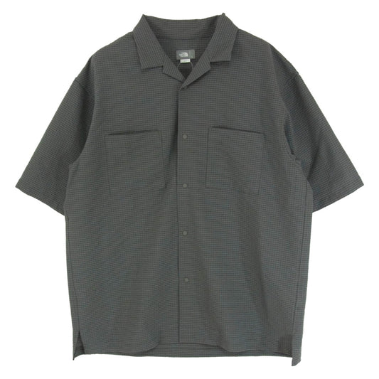 THE NORTH FACE ノースフェイス NR22160 S/S Seersucker Vent Mesh Shirt ショートスリーブシアサッカーベントメッシュシャツ グレー系 L【美品】【中古】