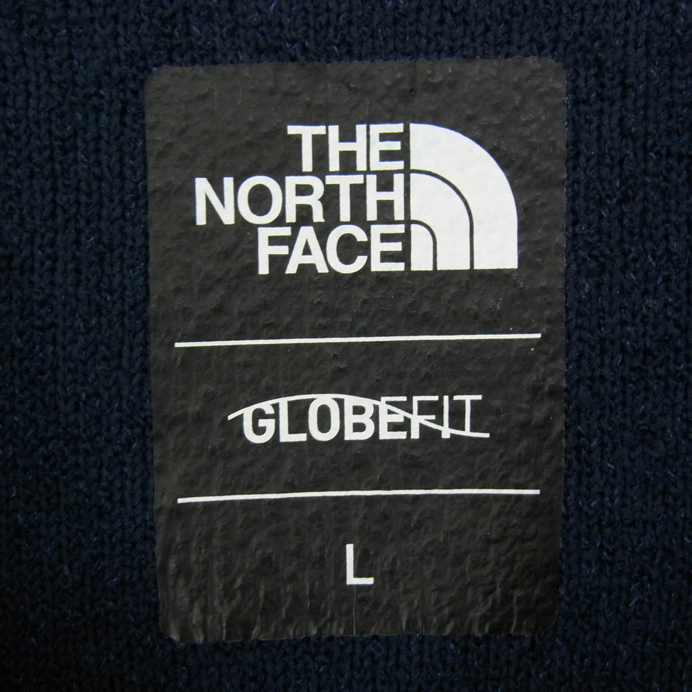 THE NORTH FACE ノースフェイス NT62296 Comfortive Wool Trainer コンフォーティブウール トレーナー ロゴ刺繍 ネイビー系 L【中古】