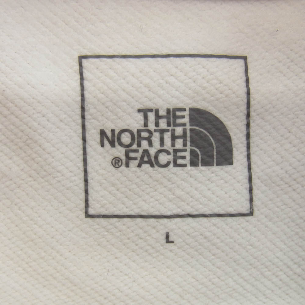 THE NORTH FACE ノースフェイス NT82392 Recycled Polyester Pile Knit Recycled Polyester Pile Knit ロゴ プリント クルーネック スウェット ホワイト系 L【中古】