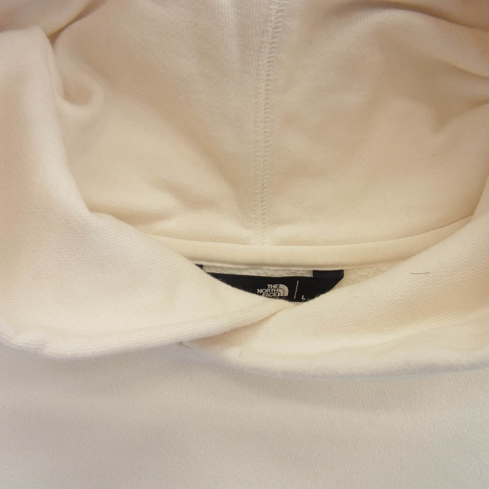 THE NORTH FACE ノースフェイス NT62360 Rock Steady Hoodie ロックステディフーディ 袖 ボックスロゴ 刺繍 スウェット パーカー ホワイト系 L【中古】