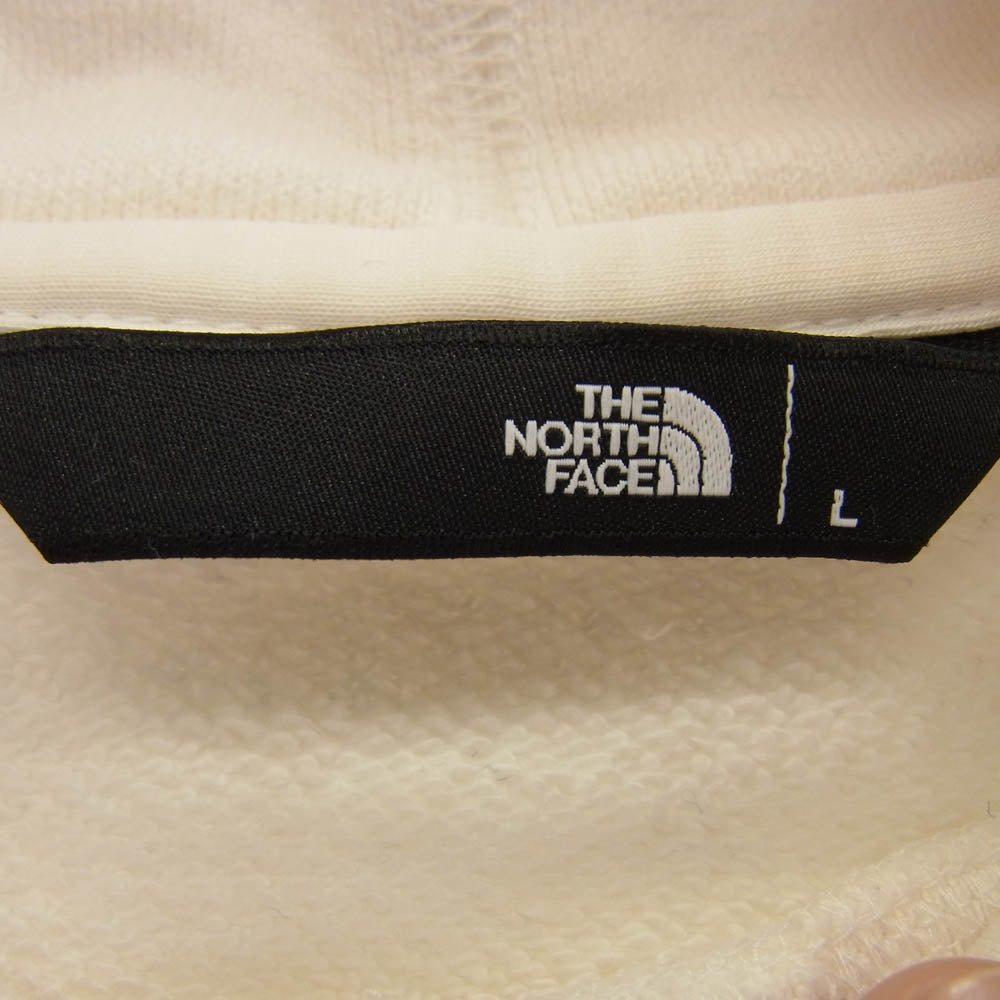 THE NORTH FACE ノースフェイス NT62360 Rock Steady Hoodie ロックステディフーディ 袖 ボックスロゴ 刺繍 スウェット パーカー ホワイト系 L【中古】
