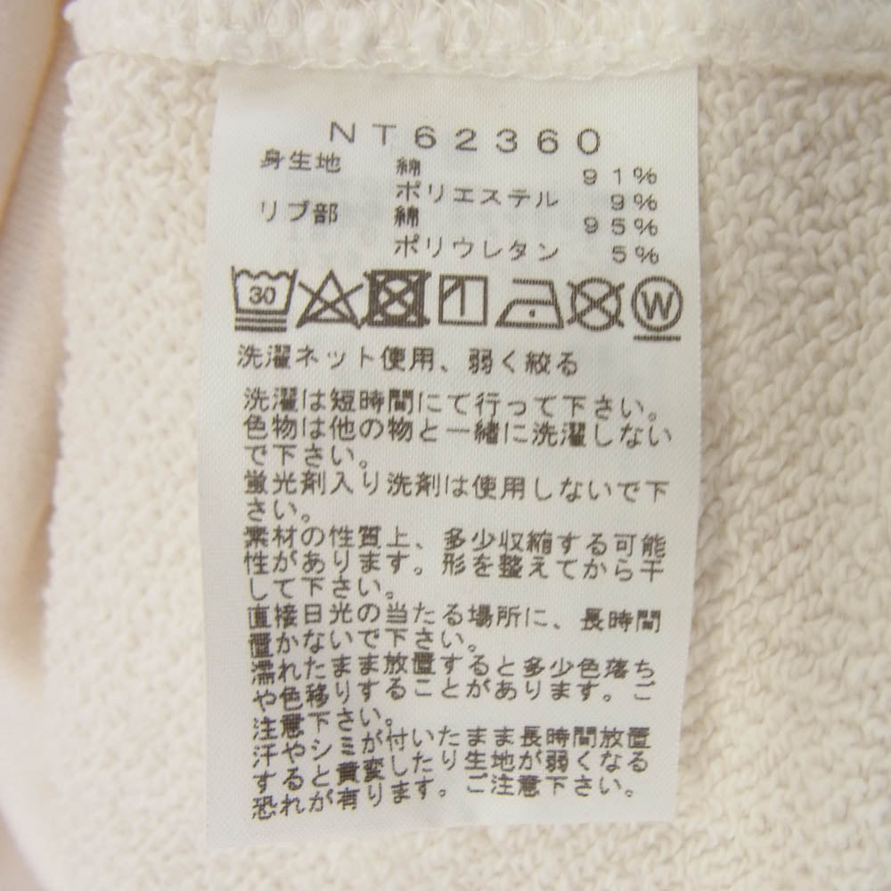 THE NORTH FACE ノースフェイス NT62360 Rock Steady Hoodie ロックステディフーディ 袖 ボックスロゴ 刺繍 スウェット パーカー ホワイト系 L【中古】