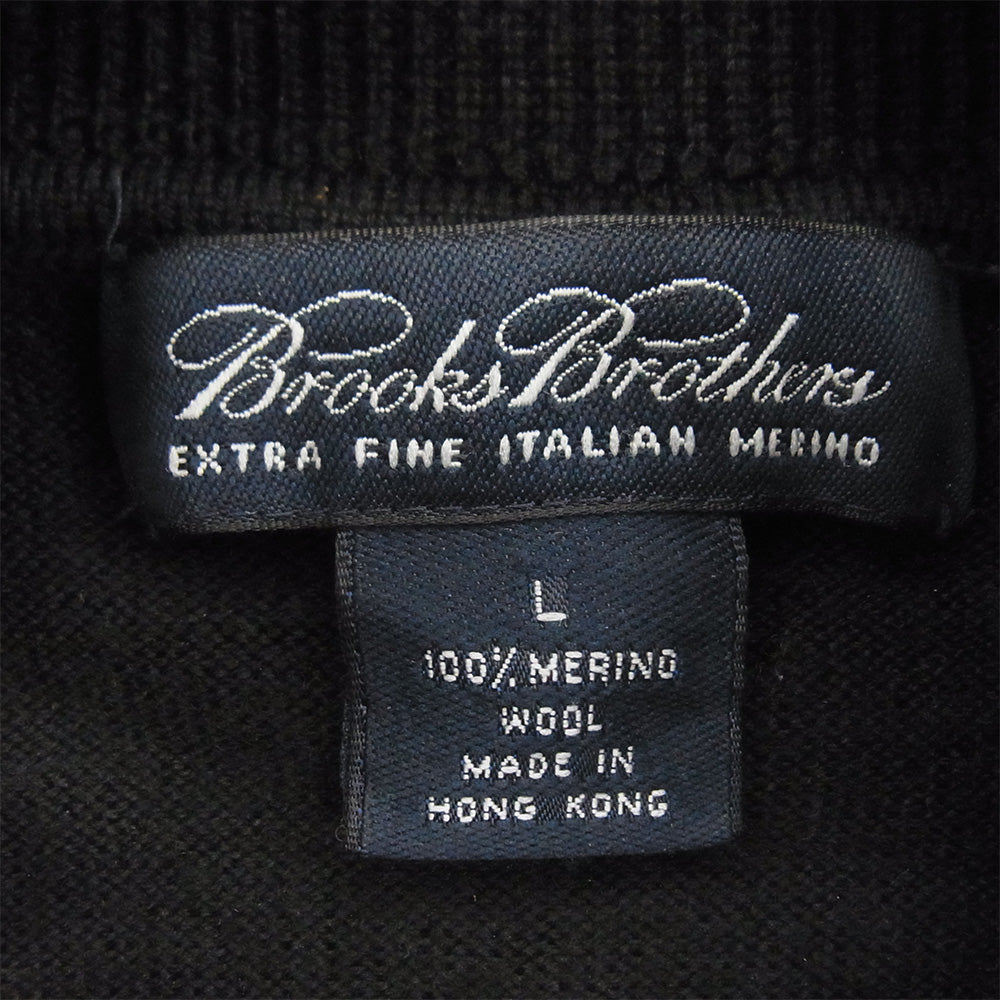 Brooks Brothers ブルックスブラザーズ MERINO WOOL ウール ローゲージ ニット ブラック ブラック系 L【中古】
