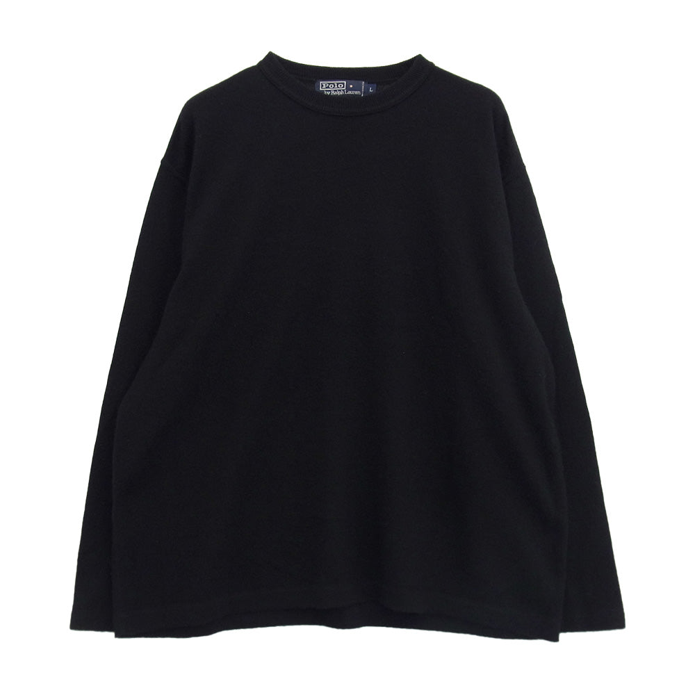 RALPH LAUREN ラルフローレン CASHMERE カシミア 100% ニット ブラック系 L【中古】