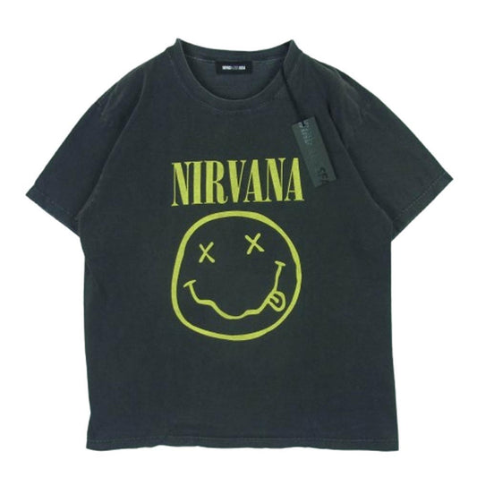 WIND AND SEA ウィンダンシー 25SS WDS-O-NVN-25-Q4-01 NIRVANA SMILEY S/S TEE ニルヴァーナ スマイリー 半袖 Tシャツ ダークグレー系 BLACK S【中古】