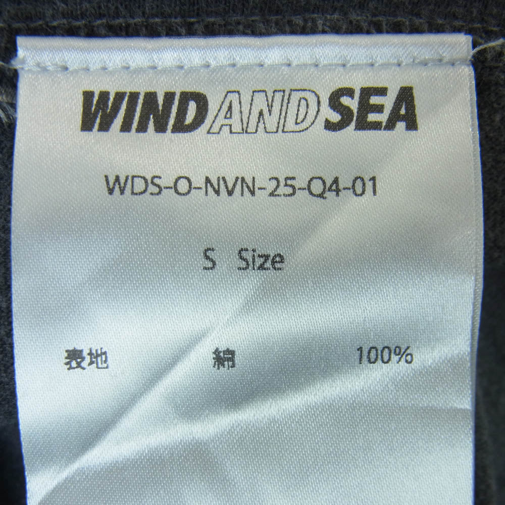 WIND AND SEA ウィンダンシー 25SS WDS-O-NVN-25-Q4-01 NIRVANA SMILEY S/S TEE ニルヴァーナ スマイリー 半袖 Tシャツ ダークグレー系 BLACK S【中古】