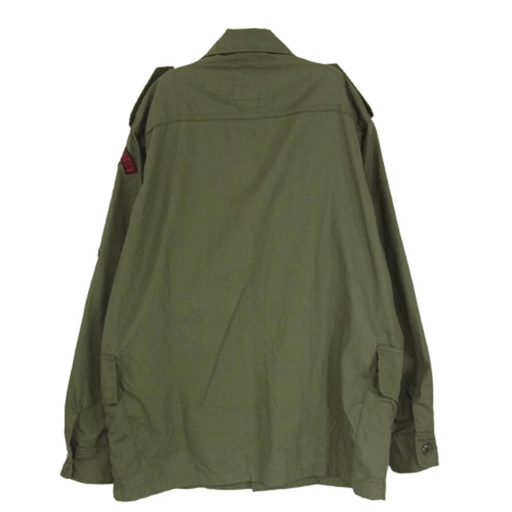 HYSTERIC GLAMOUR ヒステリックグラマー 02201AH07 SIX STARS刺繍 サファリジャケット ミリタリーシャツ グリーン系 S【美品】【中古】