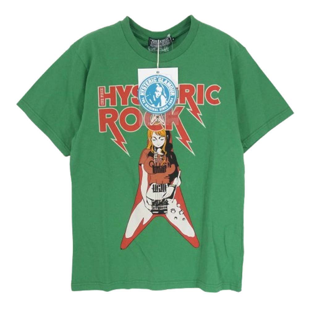 HYSTERIC GLAMOUR ヒステリックグラマー 25AW 02253CT15260 ONE PIECE Nami Flying V T-Shirt ワンピース ナミ フライングV 半袖Tシャツ グリーン系 S【極上美品】【中古】