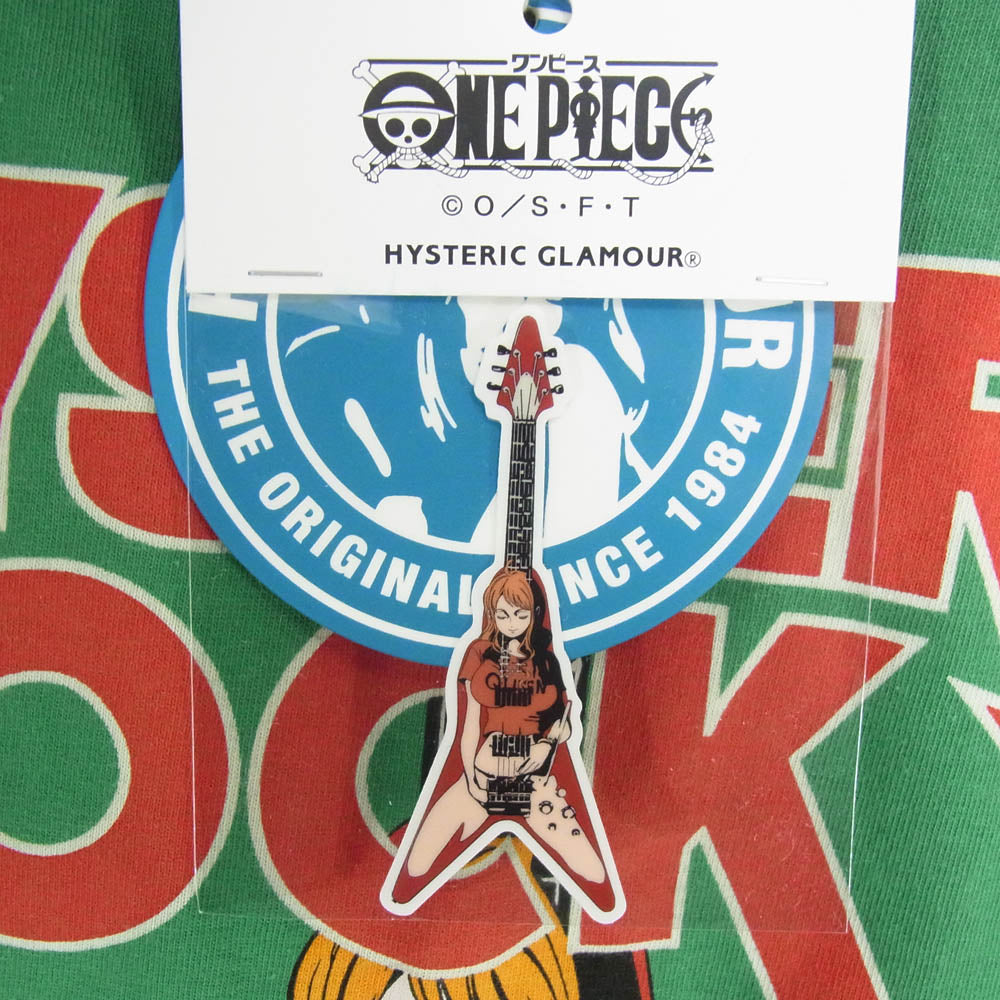 HYSTERIC GLAMOUR ヒステリックグラマー 25AW 02253CT15260 ONE PIECE Nami Flying V T-Shirt ワンピース ナミ フライングV 半袖Tシャツ グリーン系 S【極上美品】【中古】