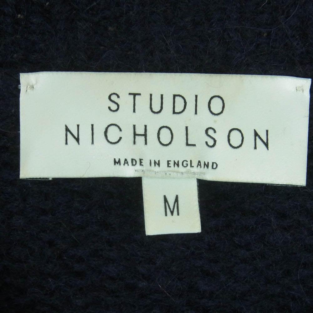STUDIO NICHOLSON スタジオニコルソン クルーネック ニット セーター イギリス製 ダークネイビー系 M【中古】