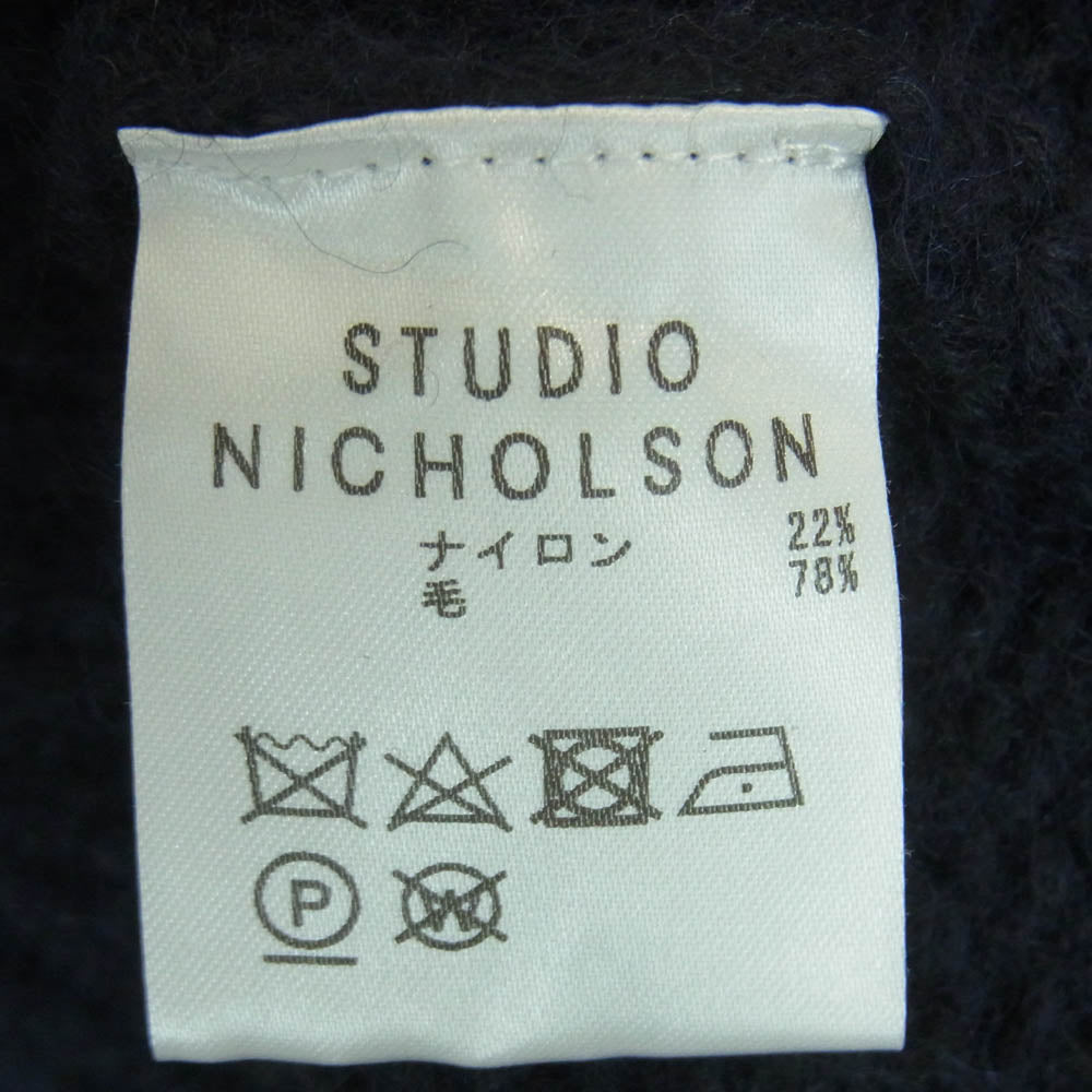 STUDIO NICHOLSON スタジオニコルソン クルーネック ニット セーター イギリス製 ダークネイビー系 M【中古】